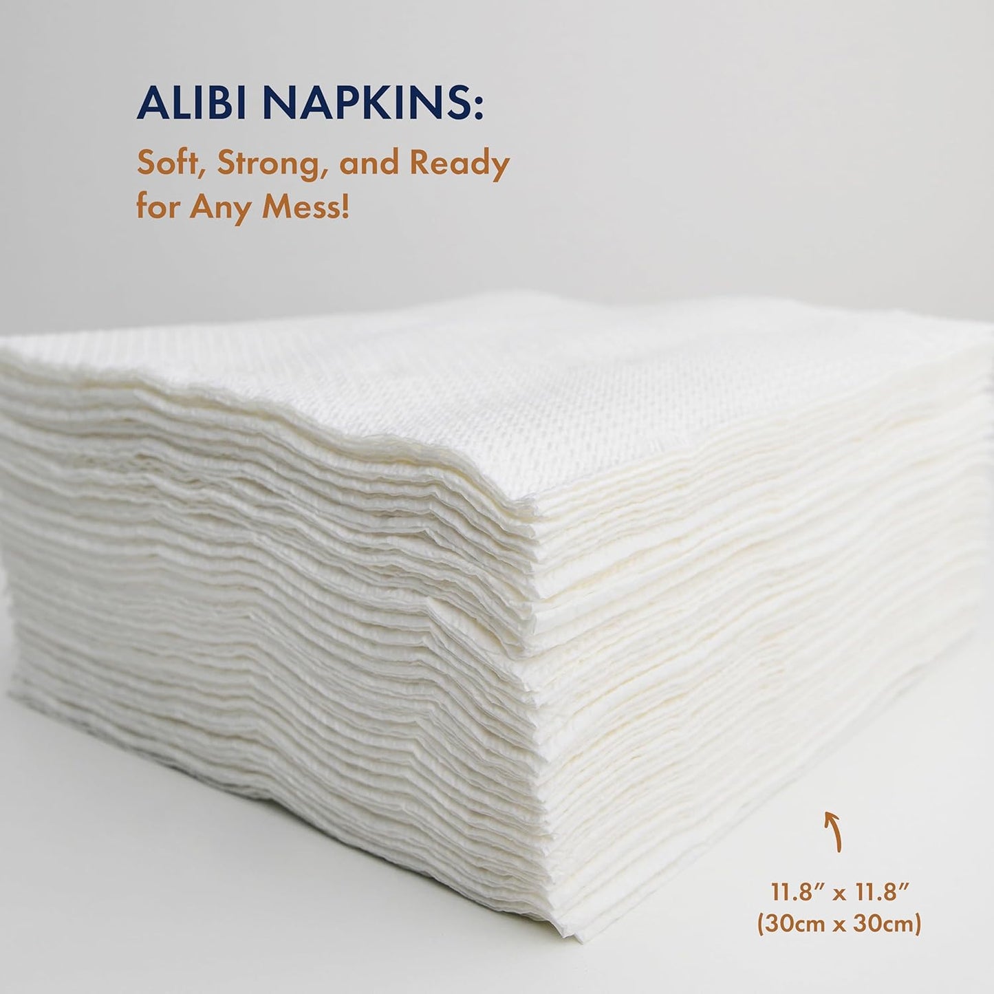ALIBI Napkin - Soft and Absorbent 500 1-Ply White Lunch - Disposable Multi-Purpose Paper for Everyday Use, Events, and Parties - Versatile and Convenient
