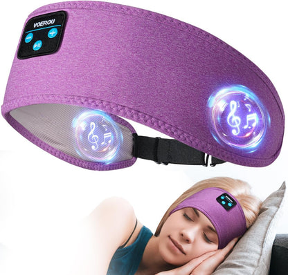 Sleep Headphones Bluetooth Headband, Voerou Wireless Sleeping Headphones Earbuds Sleep Mask with Stereo Speakers-Cool Tech Gadget for Men Women,Perfects for Sleep Workout Running Yoga Travel Insomnia