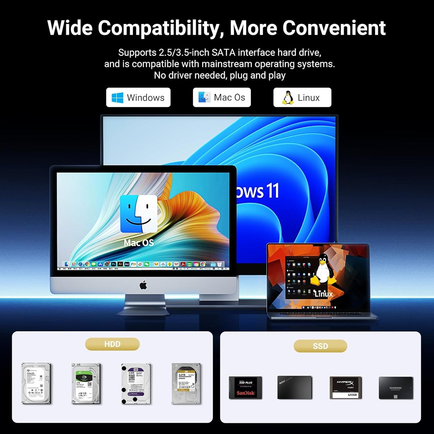 UGREEN 5 Bay USB C RAID Hard Drive Enclosure 100TB for 3.5 2.5 Inch SSD HDD, Disk Array Support RAID0 RAID1 RAID10 RAID3 RAID5 Clone PM Large Mode, S.M.A.R.T, with 12V Power Adapter and USB C Cable