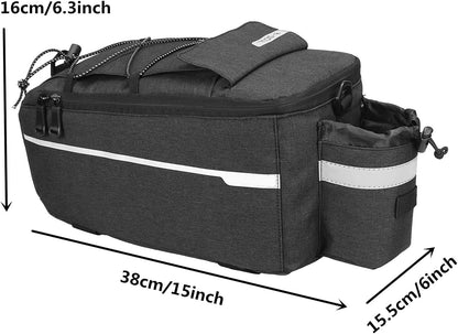 Bike Bag Back Rack Bag Waterproof Bicycle Panniers Carrier Cooler Big Capacity with Bottle Bag for Rear Rack