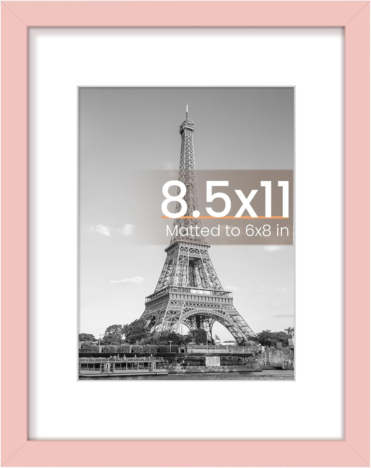 upsimples 11x14 Picture Frame, Display Pictures 8x10 with Mat or 11x14 Without Mat, Wall Hanging Photo Frames, Black