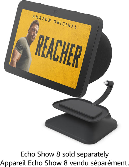 Echo Show 8 (3rd Gen) Adjustable Stand with USB-C Charging Port | Charcoal