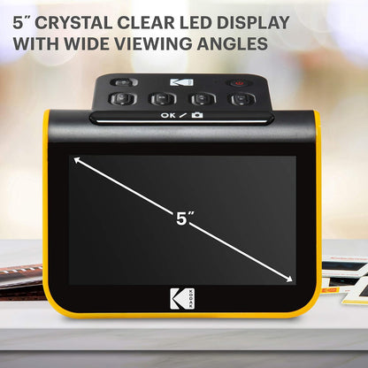 Kodak Slide N SCAN Film and Slide Scanner with Large 5” LCD Screen, Convert Color & B&W Negatives & Slides 35mm, 126, 110 Film Negatives & Slides to High Resolution 22MP JPEG Digital Photos