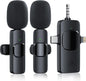 3 in 1 Wireless Lavalier Microphone for iPhone iPad Android Camera USB-C, Mini Microphone with Noise Reduction, Plug-Play Wireless Microphone for YouTube, Video Recording, Interviews, TikTok, Vlog