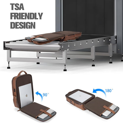 Tzowla Canvas Laptop Backpack Men,Bag for Women,School Travel College Work Rucksack Fits 15.6 Inch Laptop,Bookbag with USB Charging Port,Dark Grey