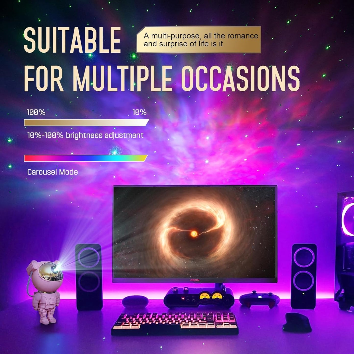 Purilite Select Astronaut Galaxy Star Projector