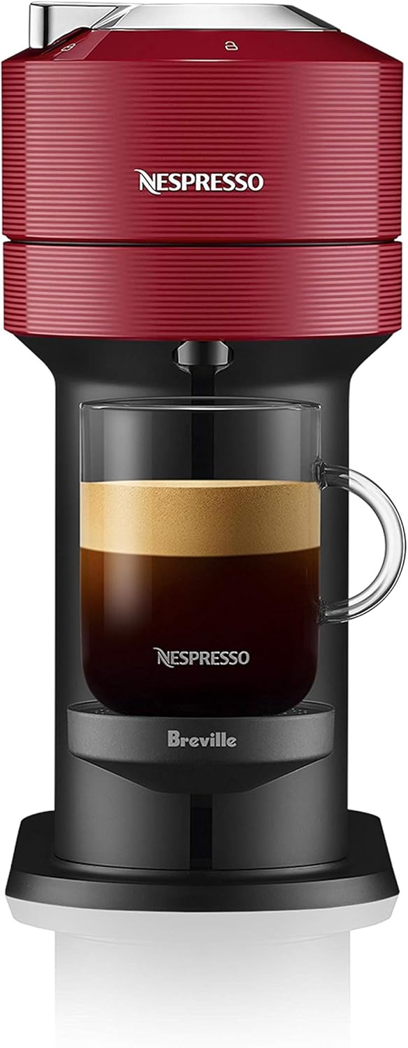 Nespresso Vertuo Next Coffee and Espresso Machine by Breville with Aeroccino Milk Frother - Light Grey