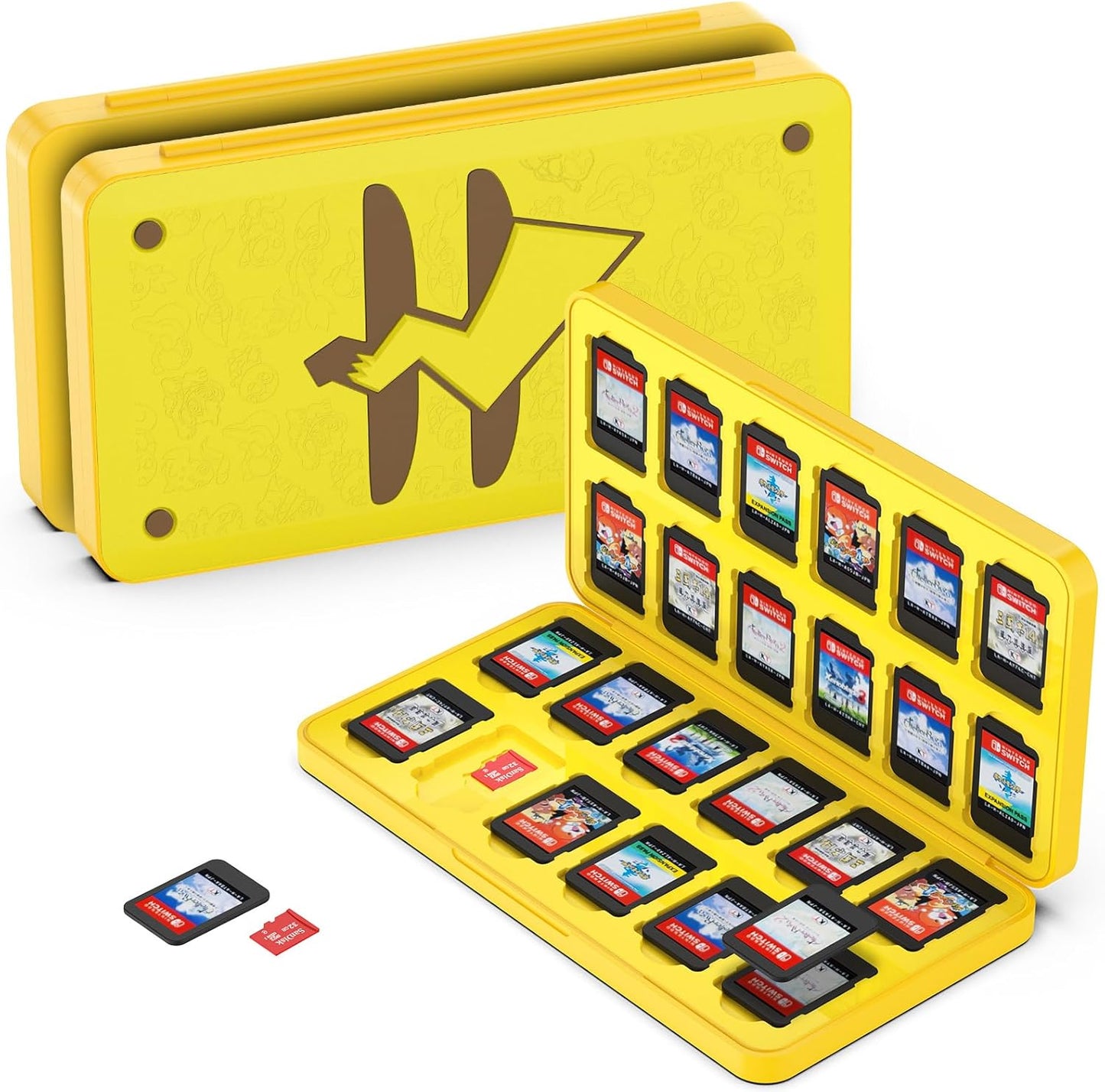 GeeRic 24 Slot Game Card Storage Case Compatible with Switch, Portable Game Card Storage Cartridge with Switch, Games Cartridges & Slot