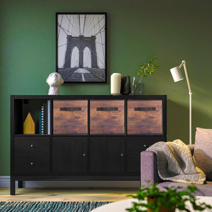 ShellKingdom Storage Bins, Foldable Fabric Storage Cubes And Cloth Organizer Drawer For Closet And Toys, 6 Pack (Lavender+Light Blue+Pink)