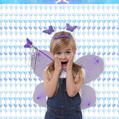 BRAVESHINE Pink Glitter Tinsel Foil Fringe Curtain - 2 Pcs 3.2x8.2 ft Metallic Party Supplies Photo Backdrop for Girl Princess Birthday Unicorn Bachelorette Butterfly Bridal Shower Party Decorations