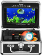Eyoyo Underwater Fishing Camera Video Fish Finder - 7" Monitor, 1000TVL Camera With 12 White Lights, 30m Cable for Sea/River/Ice Fishing