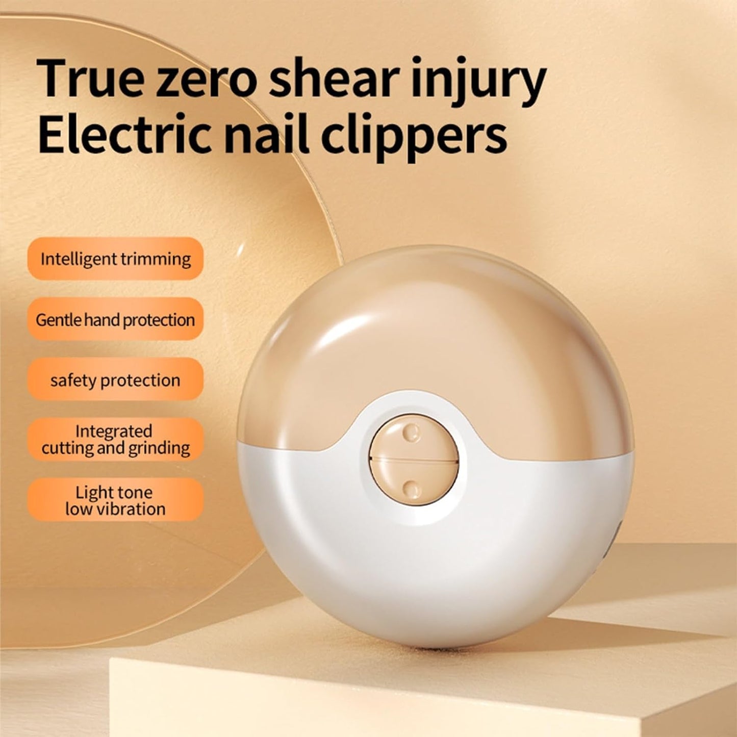 2 In 1 Electric Polishing Automatic Nail Clippers, Electric Nail Clippers for Adults Seniors, Electric Toenail Clippers, Electric Toe Nail Clippers with LED Light(Red)