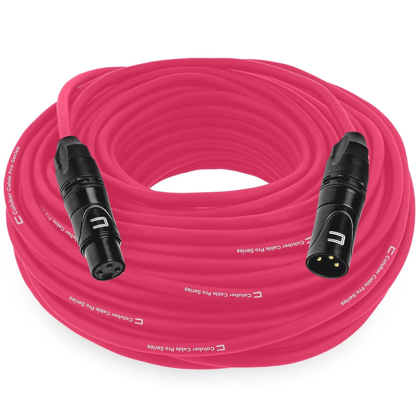 Balanced XLR Cable Male to Female - 6 Feet Pink - Pro 3-Pin Microphone Connector for Powered Speakers, Audio Interface or Mixer for Live Performance & Recording