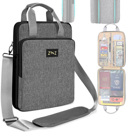 ZINZ Slim & Expandable Case 12.9 13 inch Travel Laptop Shoulder Bag for MacBook Air 13" M3/M2/M1, MacBook Pro 13" M2/M1, iPad Pro 12.9"/13"/11", iPad Air 13",L01G03 - PuriLite