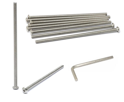 iexcell 50 Pcs M6 x 20mm Thread Pitch 1 mm Stainless Steel 304 Hex Socket Button Head Cap Screws Bolts Kit