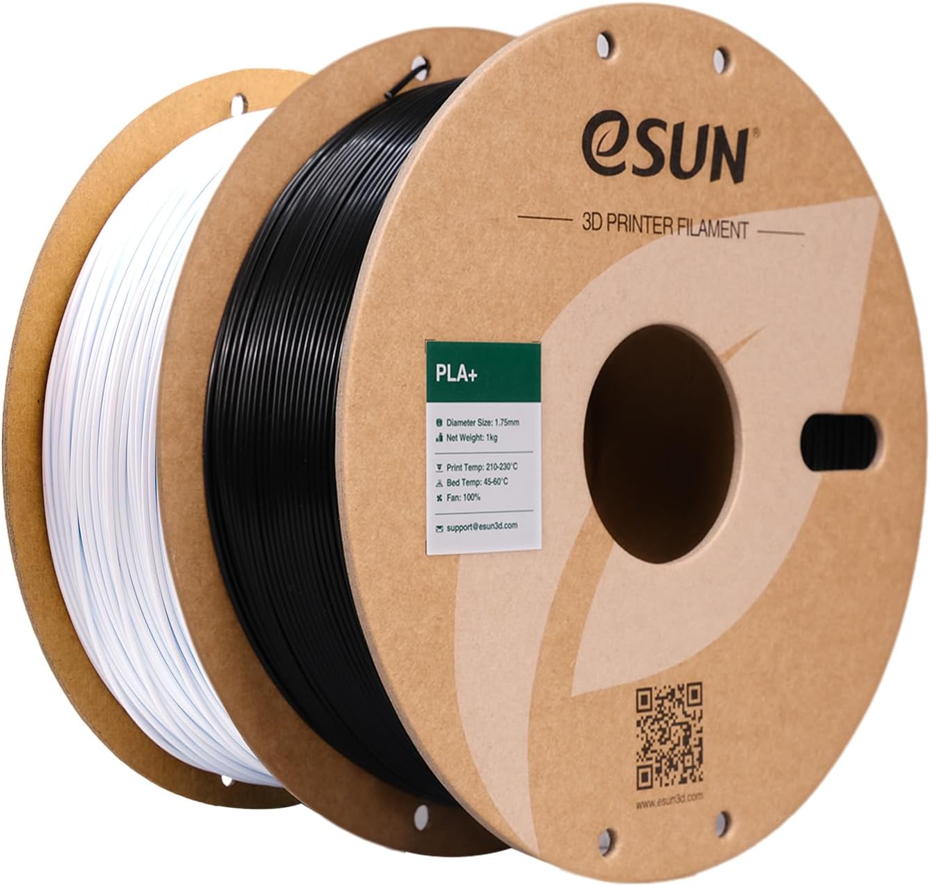 eSUN PLA Plus Filament 1.75mm, PLA Pro PLA+ 3D Printer Filament, Dimensional Accuracy +/- 0.03mm, 2.2 LBS (1KG) Spool 3D Printing Consumables for Most FDM 3D Printers, Black