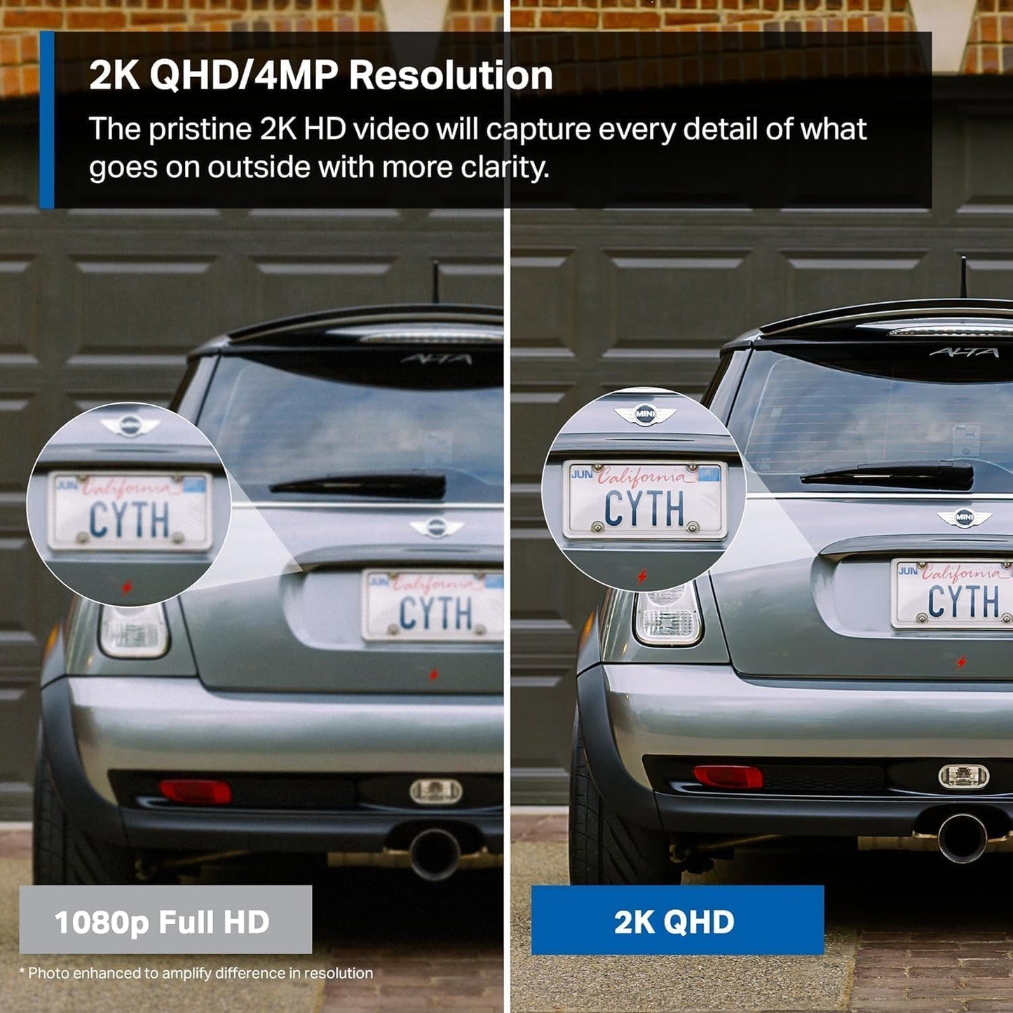 TP-Link Tapo 2K Indoor Home Security WiFi Camera, Up to 30ft Night Vision, Privacy Mode, Sound & Light Alarm, Up to 512 GB microSD Card Slot, Two-Way Audio, Works w/Alexa and Google (Tapo C110)