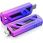 MOVE SPEED 2TB Thumb Drive 1000MB/s Read Write Speed,USB 3.2 Gen2+USB C Stick with Dual Ports, Portable SSD 3-Stage Push-Pull Design, Memory Stick for iPhone 15/16 Series/Mac/Android Phone etc.