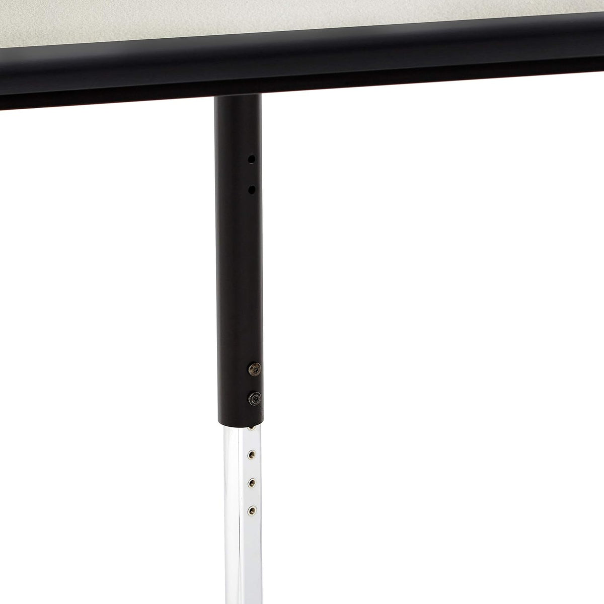 Amazon Basics Adjustable Rectangular Classroom Activity Table, Writing Desk, Adjustable Height 19-30 Inch, Grey Top/Black Edge, 47" W x 29" L x 30" H