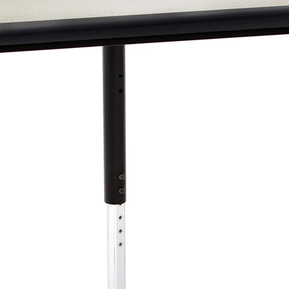 Amazon Basics Adjustable Rectangular Classroom Activity Table, Writing Desk, Adjustable Height 19-30 Inch, Grey Top/Black Edge, 47" W x 29" L x 30" H