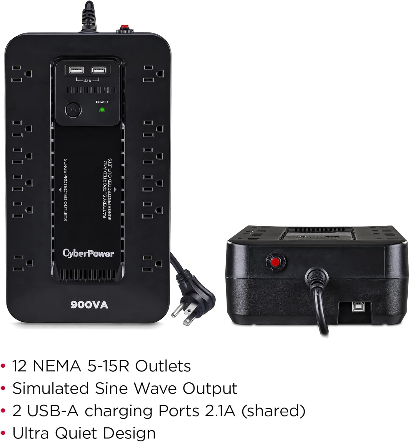 CyberPower ST425 Standby UPS System, 425VA/260W, 8 Outlets, Compact