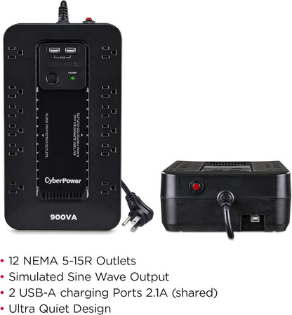 CyberPower ST425 Standby UPS System, 425VA/260W, 8 Outlets, Compact