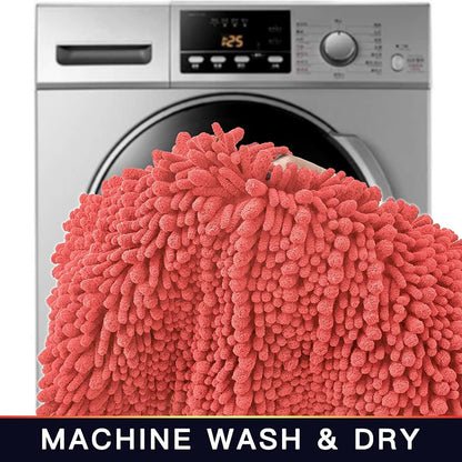 Walensee Bathroom Rug Non Slip Bath Mat (24x17 Inch Blush) Water Absorbent Super Soft Shaggy Chenille Machine Washable Dry Extra Thick Perfect Absorbant Best Small Plush Carpet for Shower Floor