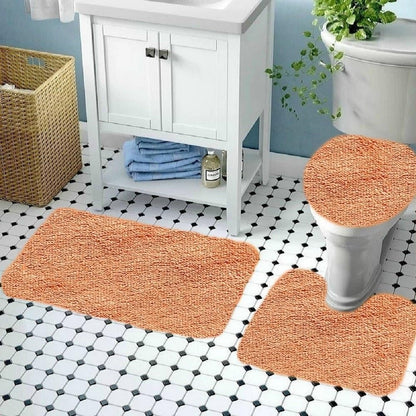 Daniel's Bath & Beyond 3 Piece Solid Luxury Bath Mat, Lime Green, (3PC Solid Luxury)