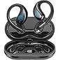 Monster AI Translation Earbuds AC330, 3-in-1 Translator Earbuds Bluetooth 6.0, Wireless Open Ear Headphones with 115 Languages Real-Time Translation, Stylish Rotating Case with Lanyard, Black