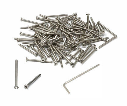 iexcell 5 Pcs M8 x 80mm Thread Pitch 1.25 mm Stainless Steel 304 Hex Socket Flat Head Cap Screws Bolts Kit