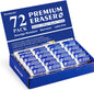 Shuttle Art 72 Pack Premium White Erasers, Bulk Classroom Erasers Set for Kids Teachers as School and Office Supplies