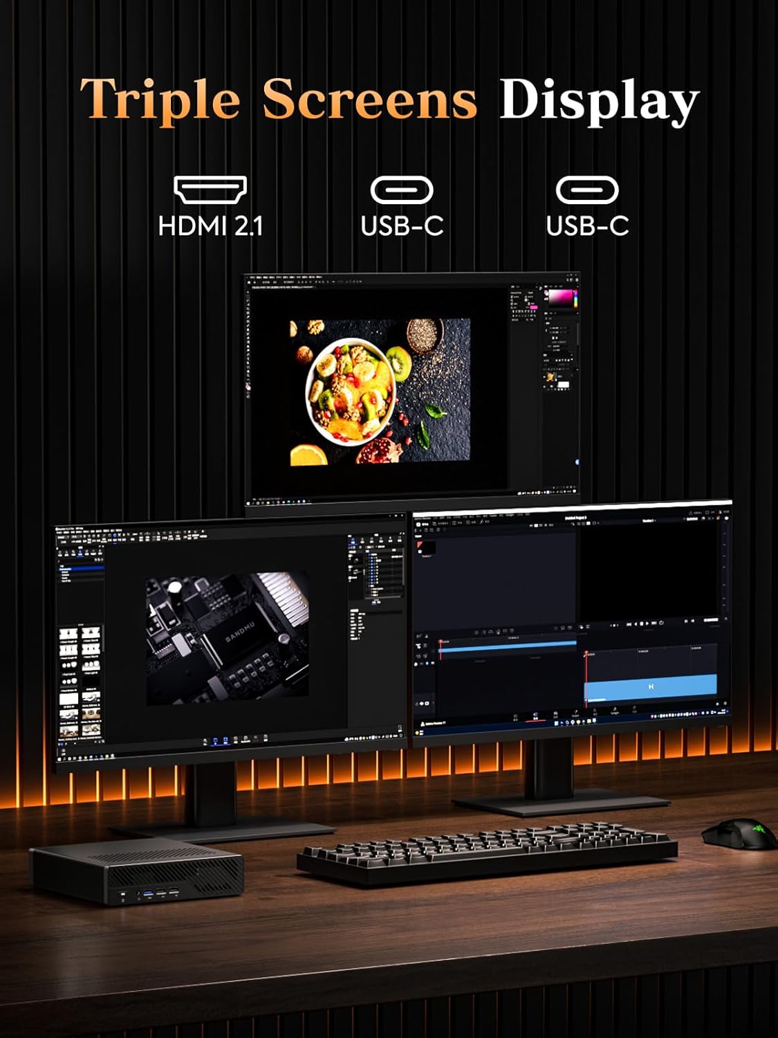 MINISFORUM AMD Ryzen 9 9955HX MS-A2 Mini PC (16C/32T, up to 5.4GHz), 64GB DDR5 1TB SSD, PCIe×16, HDMI/2x USB-C (8K@60Hz), 2X SFP+ 10G, 2X 2.5G LAN, 3X SSD M.2 (2280/22110/U.2)