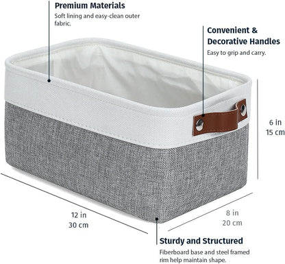 OrganiHaus Large Fabric Storage Baskets for Shelves 3 Pack, 15x11in Closet Storage Bins for Shelves, Cloth Baskets, Fabric Storage Cubes, Linen Closet Organizers, Fabric Basket, White Basket