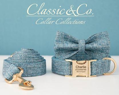 Custom Engraved Dog Collar with Name and Phone Number, Personalized for Small, Medium, and Large Dogs (Plaid)