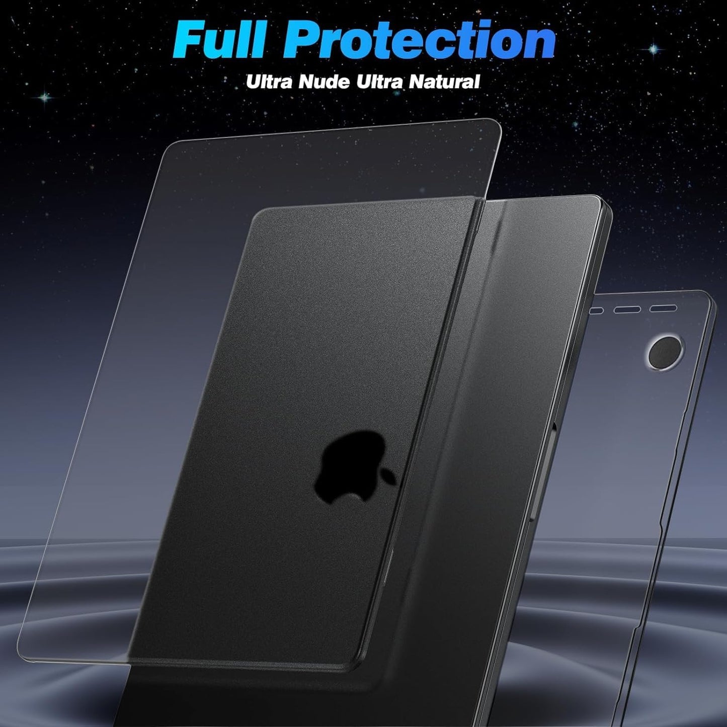 EooCoo Case Compatible with MacBook Air 13 inch M4 M3 M2 2025-2022 A3240 A3113 A2681, 13.6" Hard Case Cover & TPU Keyboard Skin & Screen Protector for Laptop Air 13.6 inch - Crystal Clear