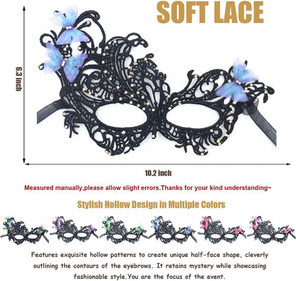 Masquerade Masks for Women Venetian Halloween Lace Mask for Carnival Party Prom Ball