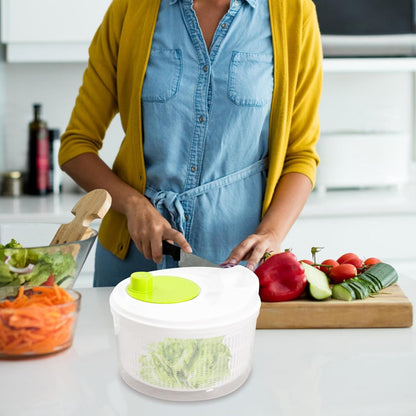 Vegetable Spinner | Fruit Dryer Spinner - Salad Dryer for Washing, Spinner, and Draining Greens, Fruits, and Vegetables