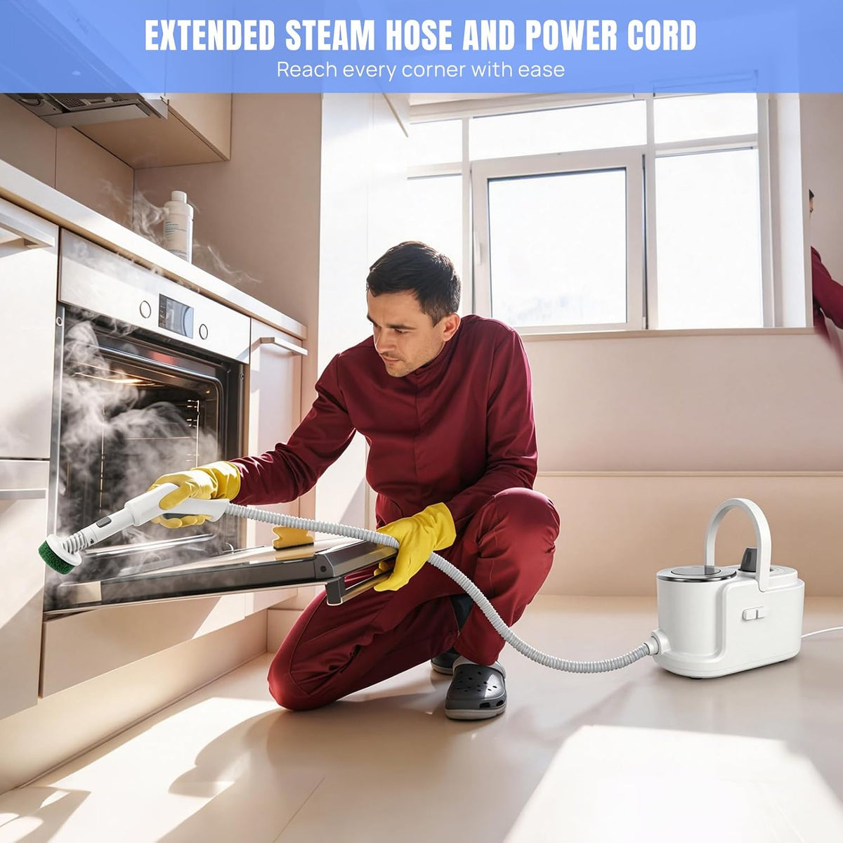 Steam Cleaner,5 Bar Handheld Steamer & Steam Mop,Steamer Cleaning for Home