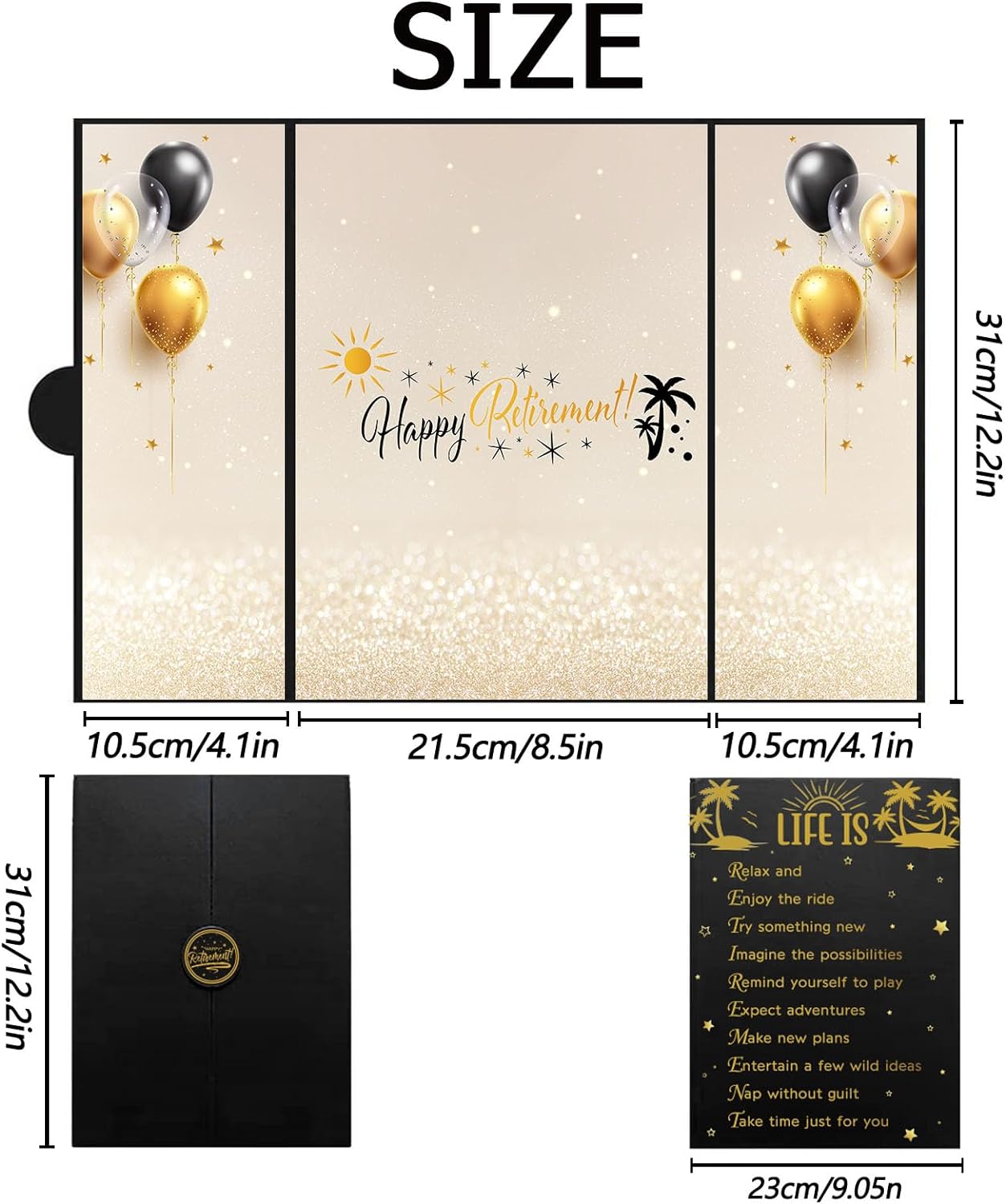 Roetyce Retirement Party Decorations, Funny Retirement Guest Book Alternative, Hapyy Retirement Decorations, Best Retirement Gifts for Women Men, Retirement Signature Board Book, Jumbo Retirement Card