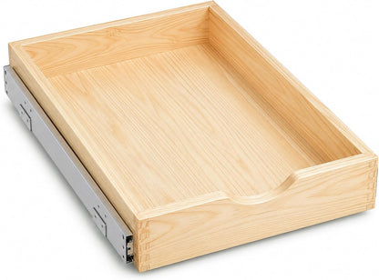 Wooden Pull Out Cabinet Organizer, Slide Out Drawer for Kitchen Organizers and Storage, Soft Close, Heavy Duty, Full-Extension