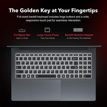 ACEMAGIC Gaming Laptop Computer AMD Ryzen 7 5700U Windows Laptop 16.1-in IPS 16GB DDR4 512GB NVMe SSD Backlit & Numeric Input WiFi 6 HDMI Type-C USB-3.2 Webcam 3.5mm Audio Office Laptops Home Laptops