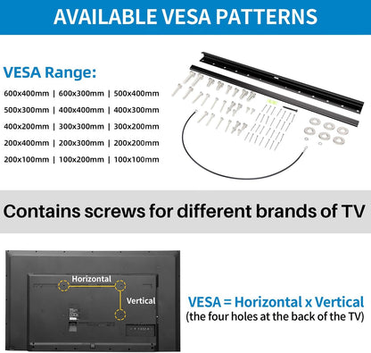Studless Drywall TV Mount for 12-55 inch TVs, No Stud TV Wall Bracket Max VESA 400x400mm up to 100 lbs Universal Fits Most LED LCD Plasma Flat/Curved Screen TVs & Monitors