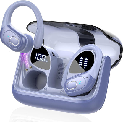 STECEi Wireless Earbuds 75hrs Bluetooth 5.4 Headphone Sport, Bluetooth Earbuds HiFi Stereo Over Ear Bud with Earhooks, ENC Noise Cancelling Mic, IP7 Waterproof Wireless Earphone for Workout/Running