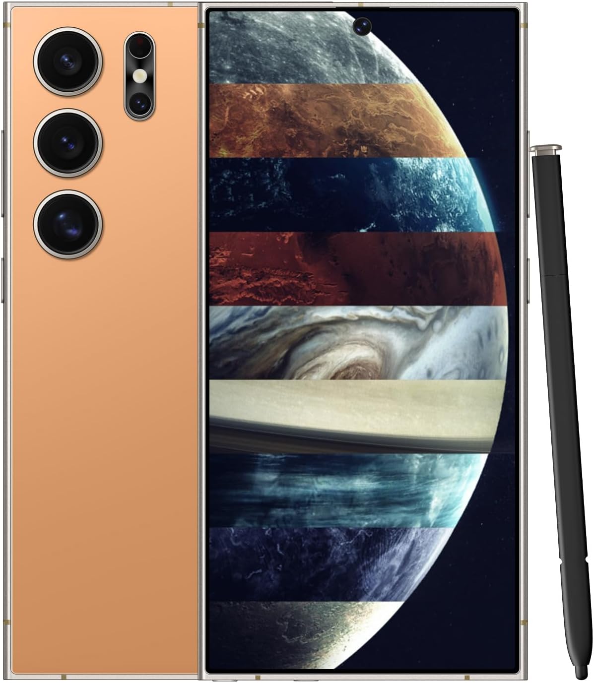 Unlocked Cell Phones Smartphone Unlocked Phones 8+256GB 6.8" HD Screen Dual SIM 108MP+48MP Camera and Built-in Pen (Violet)