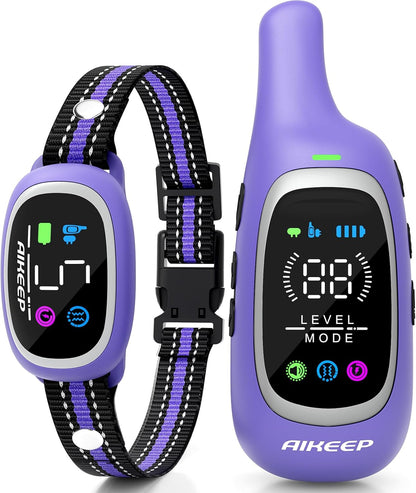 2-in-1 Dog Shock Collar and Bark Collar for Dogs – 3300FT Dog Training Collar with Remote, IP67 Waterproof e Collar with Anti-Bark/Beep/Vibration/Shock Modes for Small Medium Large Dog(8-120Lbs)