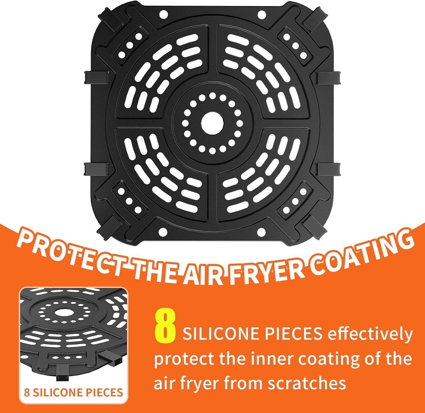 Air Fryer Basket Replacement Basket and Tray for Ninja AF161, Air Fryer Accessories for Ninja AF150 and AF161, Non-Stick Air Fryer Basket with Cover for Ninja AF150 and AF161, Dishwasher-Safe Basket