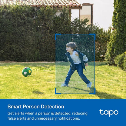 TP-Link Tapo Solar-Powered Security Camera Kit, 2K Wireless Battery Camera w/Solar Panel Base, Smart Person Detection, SD/Cloud Storage, Spotlight Color Night Vision, No Hub Needed (Tapo C410 KIT)