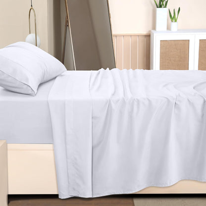 Utopia Bedding Queen Bed Sheet Set - 4 Piece Bedding - Soft Brushed Microfiber Fabric - Shrinkage & Fade Resistant - Easy Care (White)