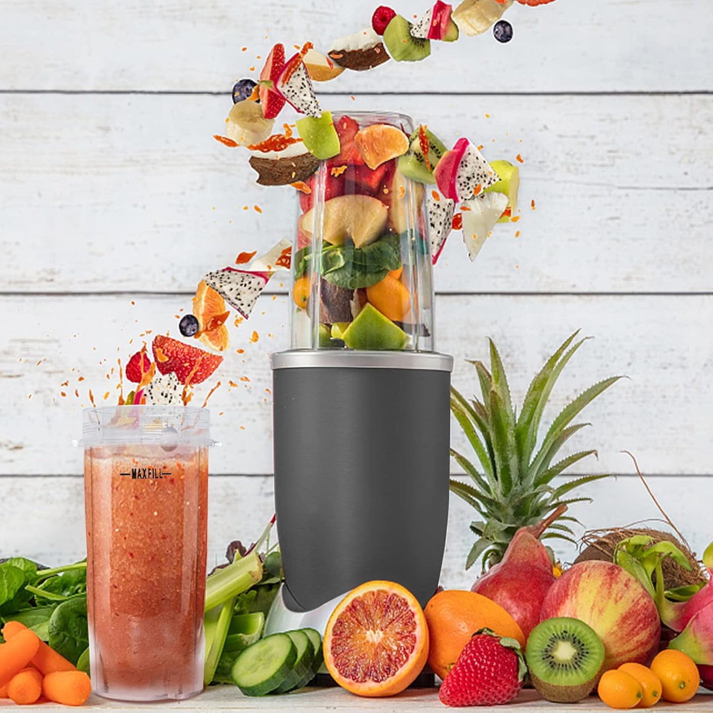 16oz Blender Cup Compatible with Ninja Blender BL660 BL740 BL770 BL780 BL810 QB3000, Single Serve Cup with Sip & Seal Lids for Nutri Ninja Replacement Parts