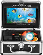 Eyoyo Underwater Fishing Camera Video Fish Finder Sea/River/Ice Fishing Camera 1000TVL 7" Monitor w/ 12 White Lights 15m Cable